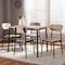 Baxton Studio Honore Light Brown Wood Finished Matte Black Frame 5-Piece Dining Set 146-8659 - alternate 3